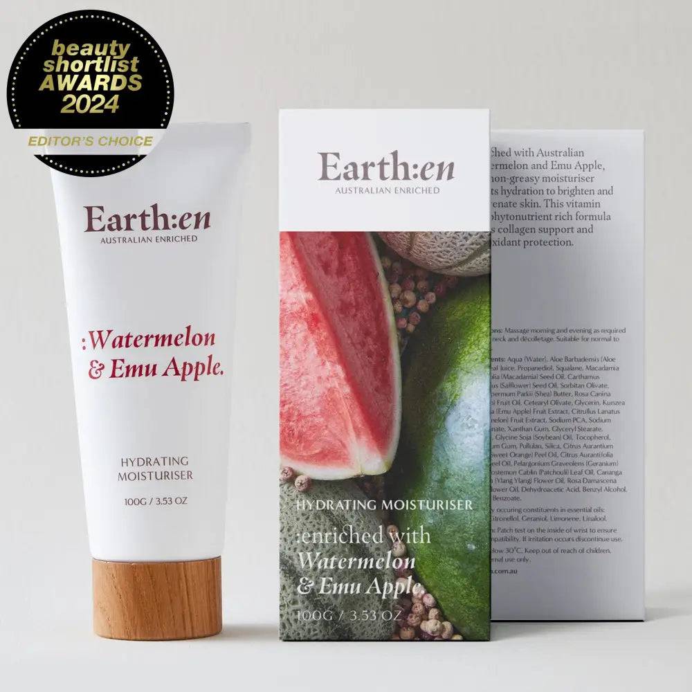 Hydrating moisturiser, Watermelon & Emu Apple | 100g - Earth:en